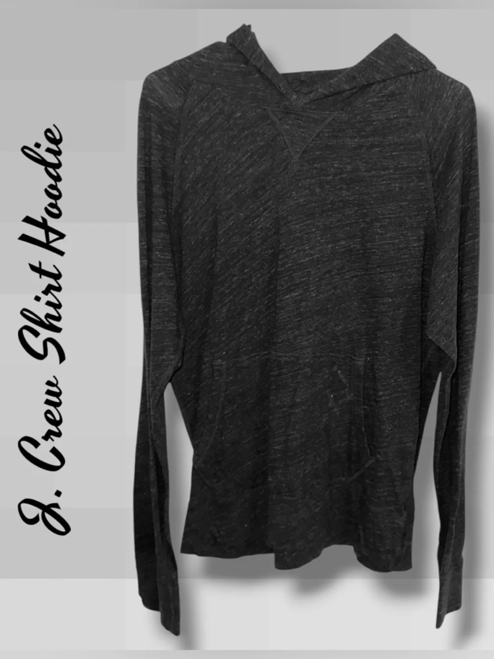 🌺J. Crew Charcoal Hooded Knit Pullover